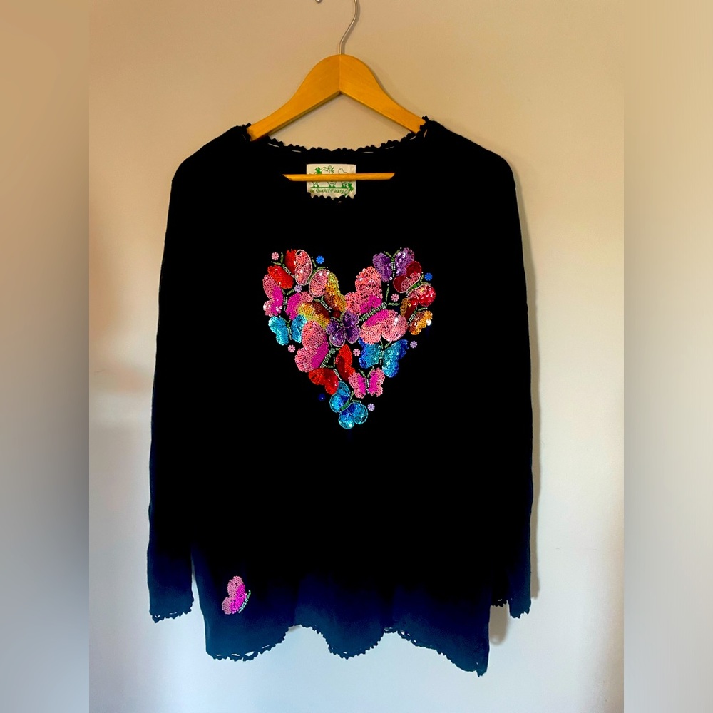 Vintage Sequined Knit Sweater